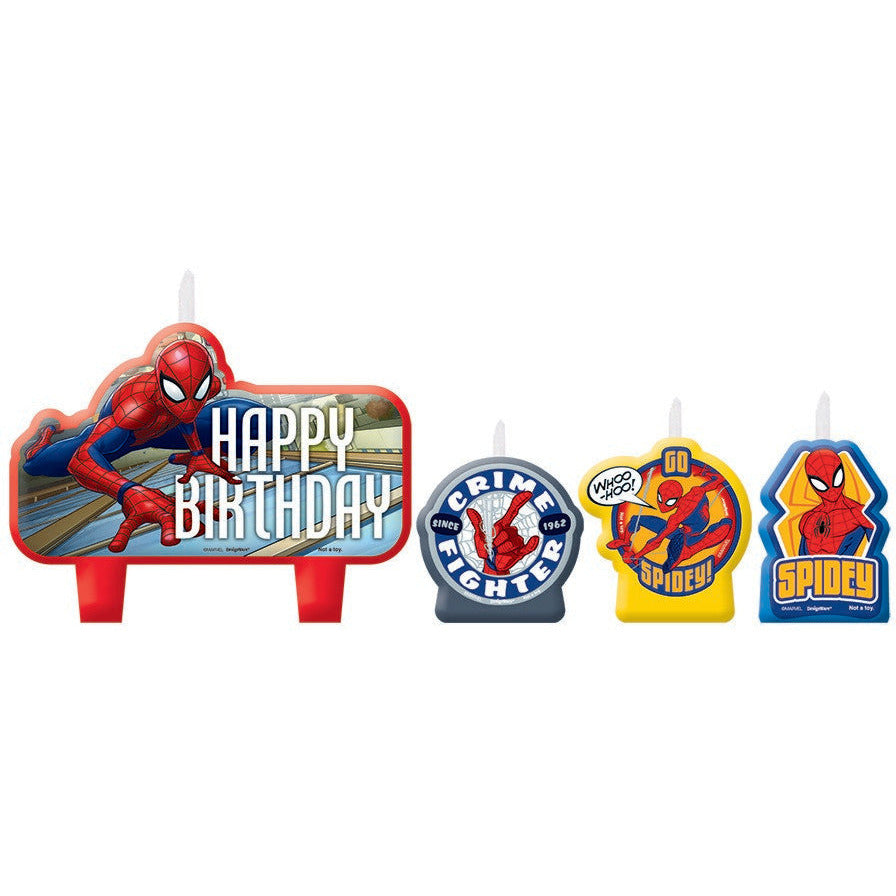 Spider-Man Webbed Wonder Birthday Candle Set - 4 Pack Default Title