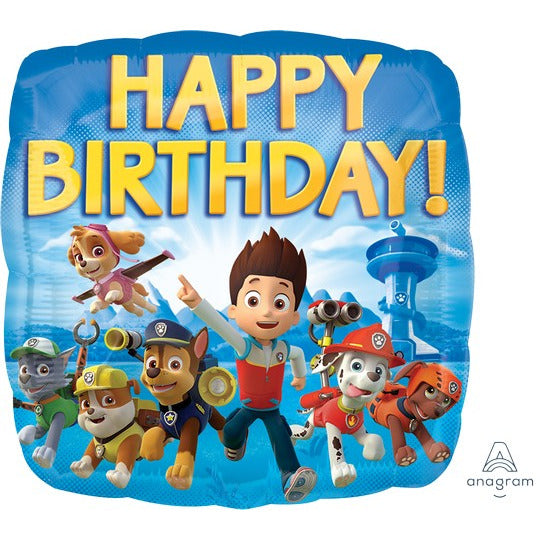 Paw Patrol Happy Birthday Foil Balloon Standard HX - 45cm Default Title