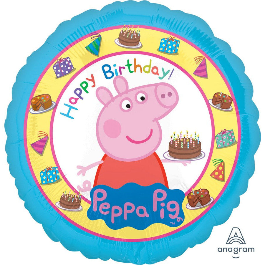 Peppa Pig Happy Birthday Foil Balloon Standard HX - 45cm Default Title