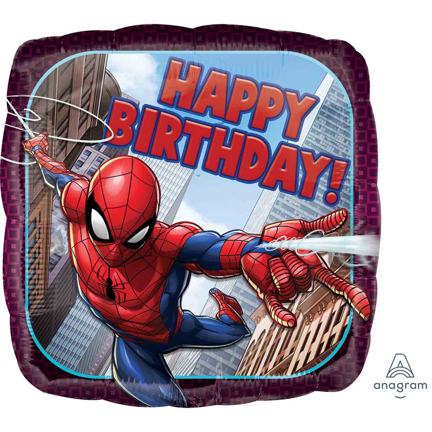 Spider-Man Happy Birthday Foil Balloon Standard HX - 45cm Default Title