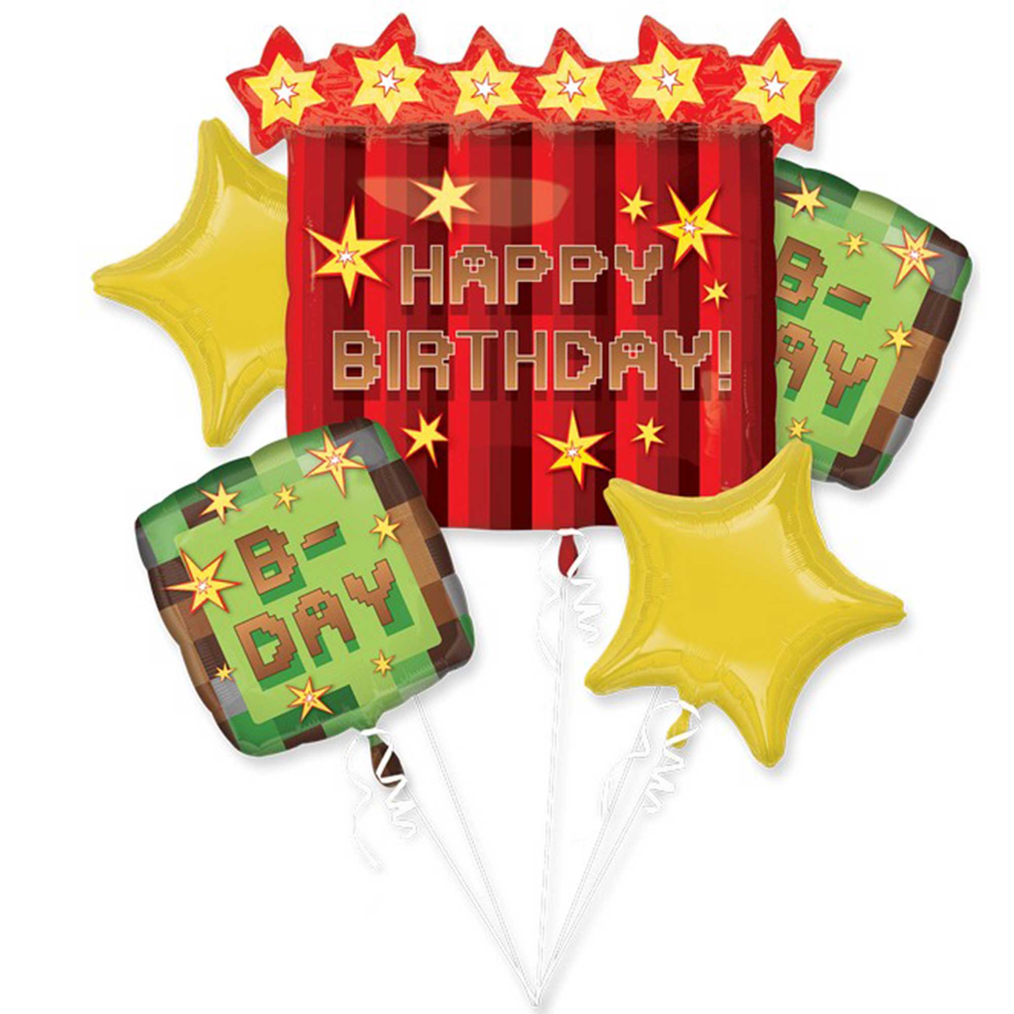 TNT Party! Happy Birthday Foil Balloon Bouquet - 5 Pack Default Title