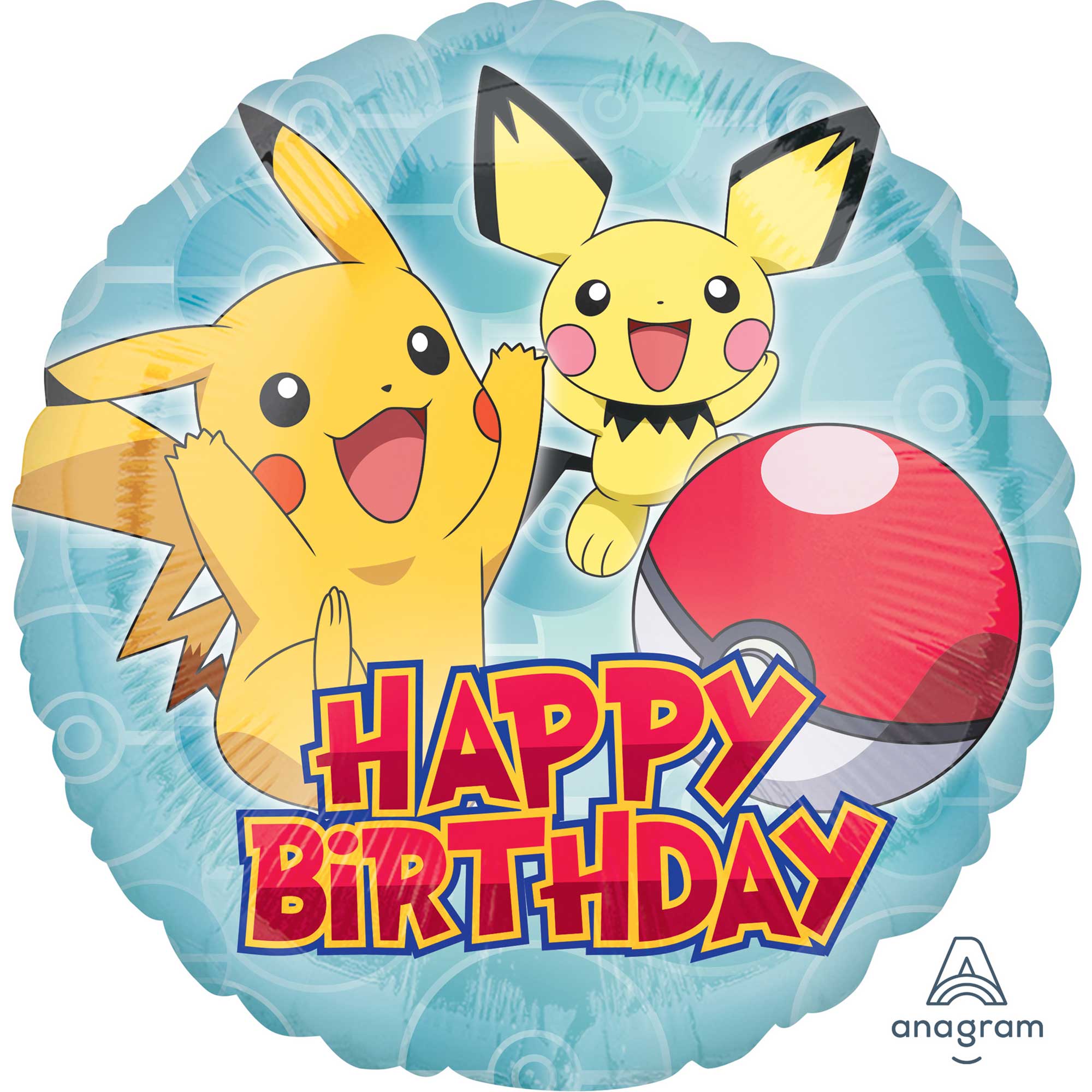Pokemon Happy Birthday Foil Balloon Standard HX - 45cm Default Title