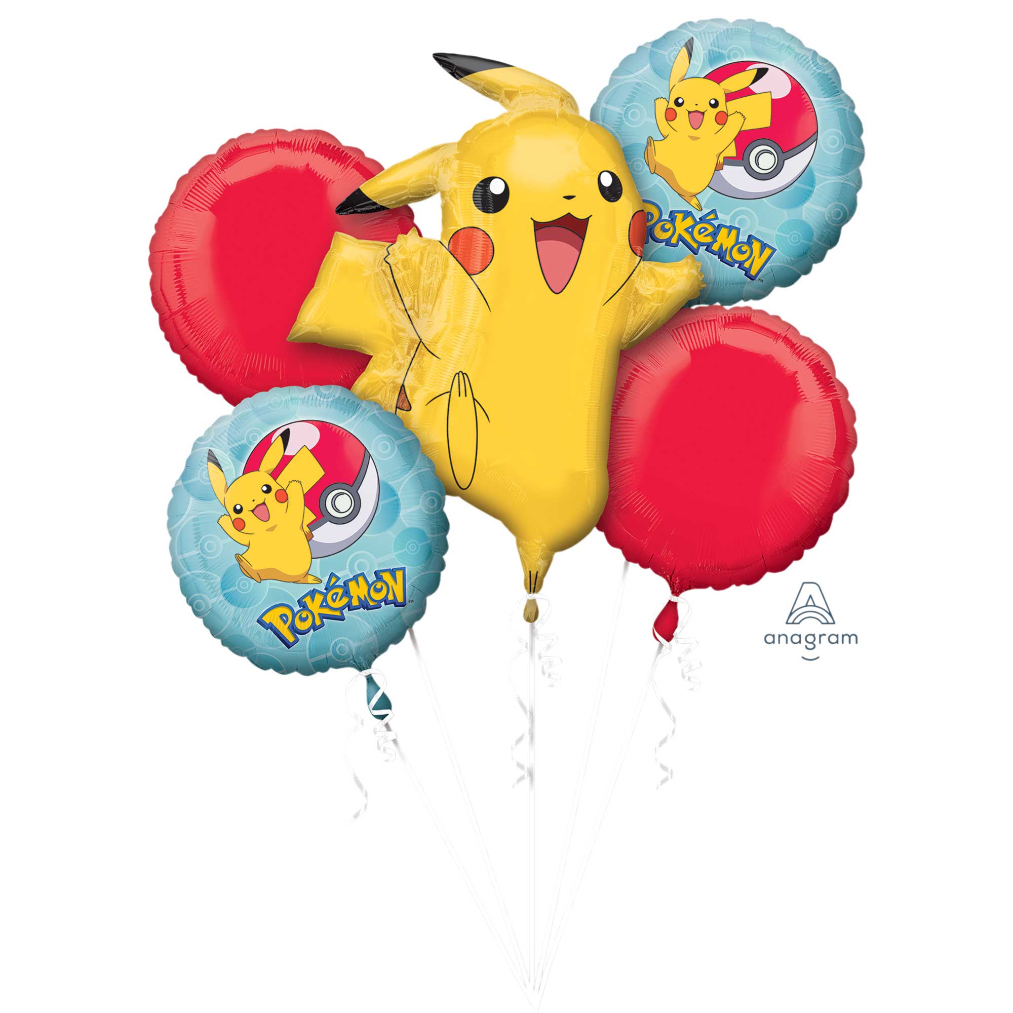 Pokemon Foil Balloon Bouquet - 5 Pack Default Title