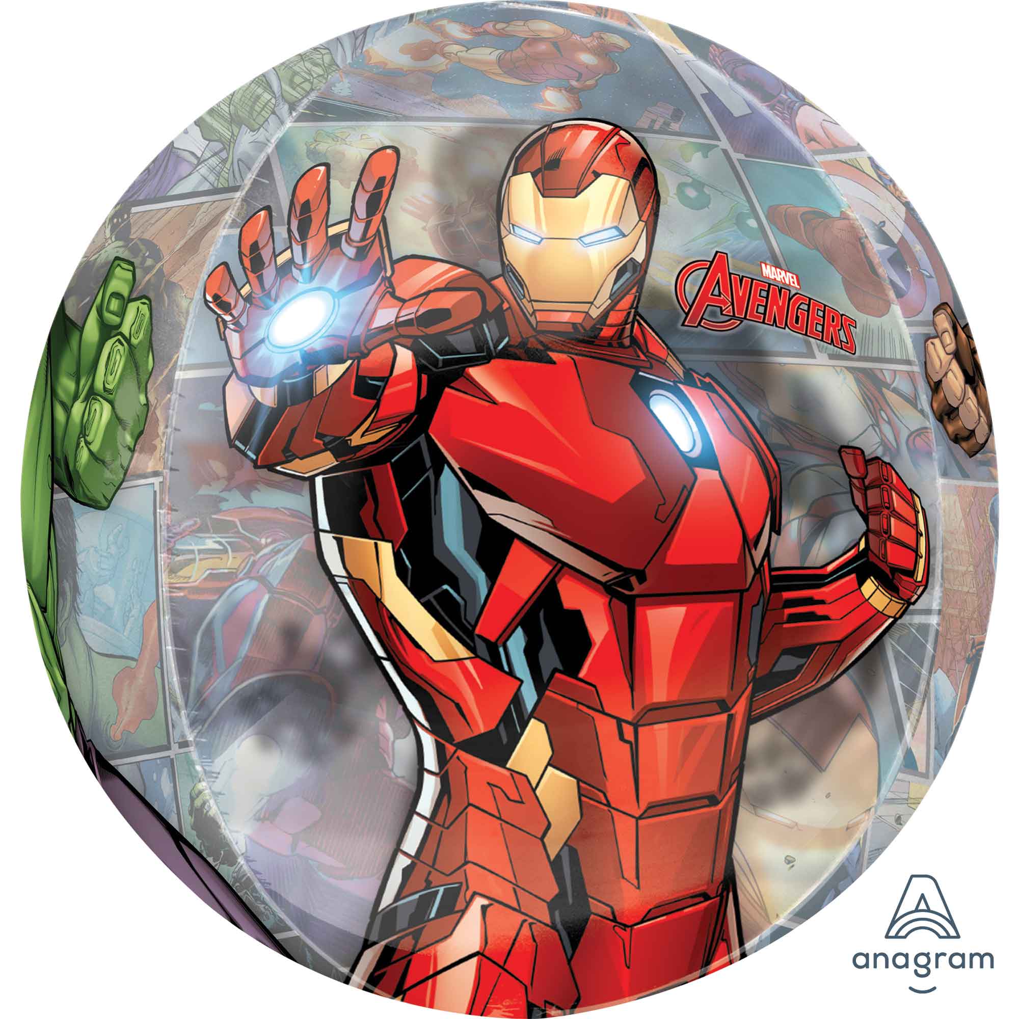 Marvel Avengers Marvel Powers Unite Clear Orbz XL Foil Balloon - 38x40cm Default Title