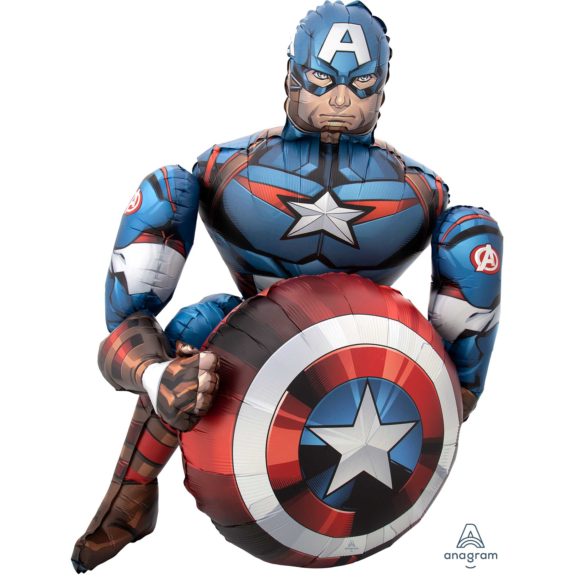 Marvel Avengers Captain America AirWalker Foil Balloon - 86x99cm Default Title