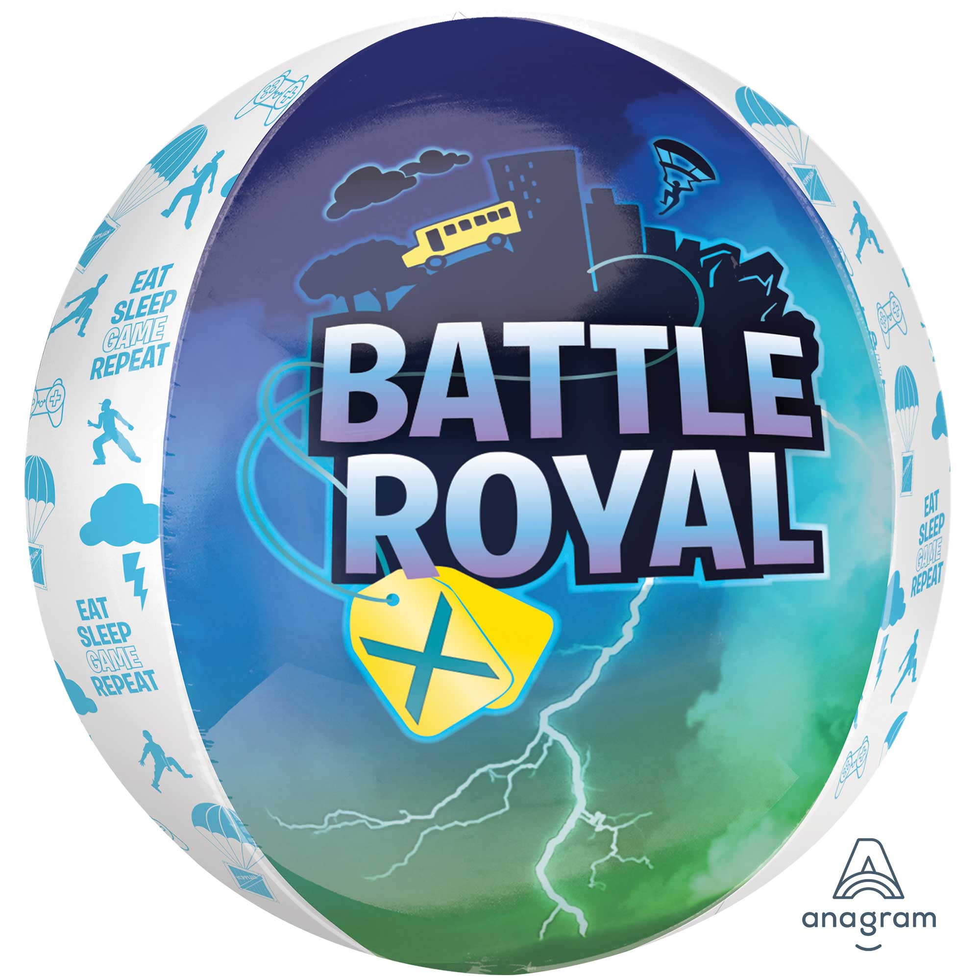 Battle Roya Foil Balloon Orbz XL - 38x40cm Default Title