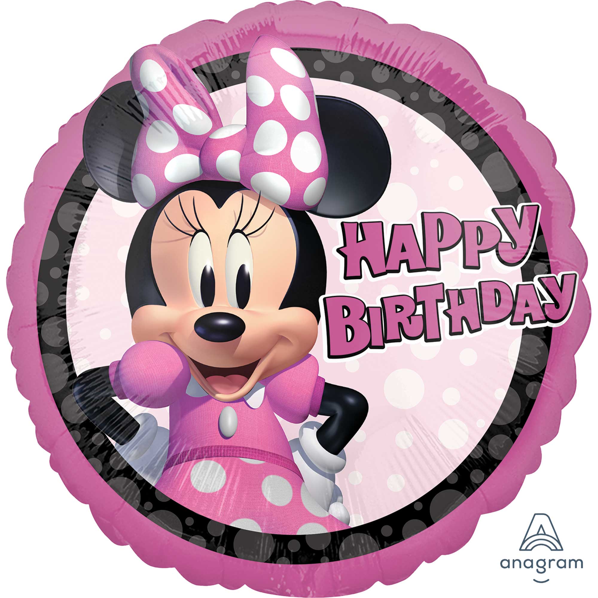 Minnie Mouse Forever Happy Birthday Foil Balloon Standard HX - 45cm Default Title