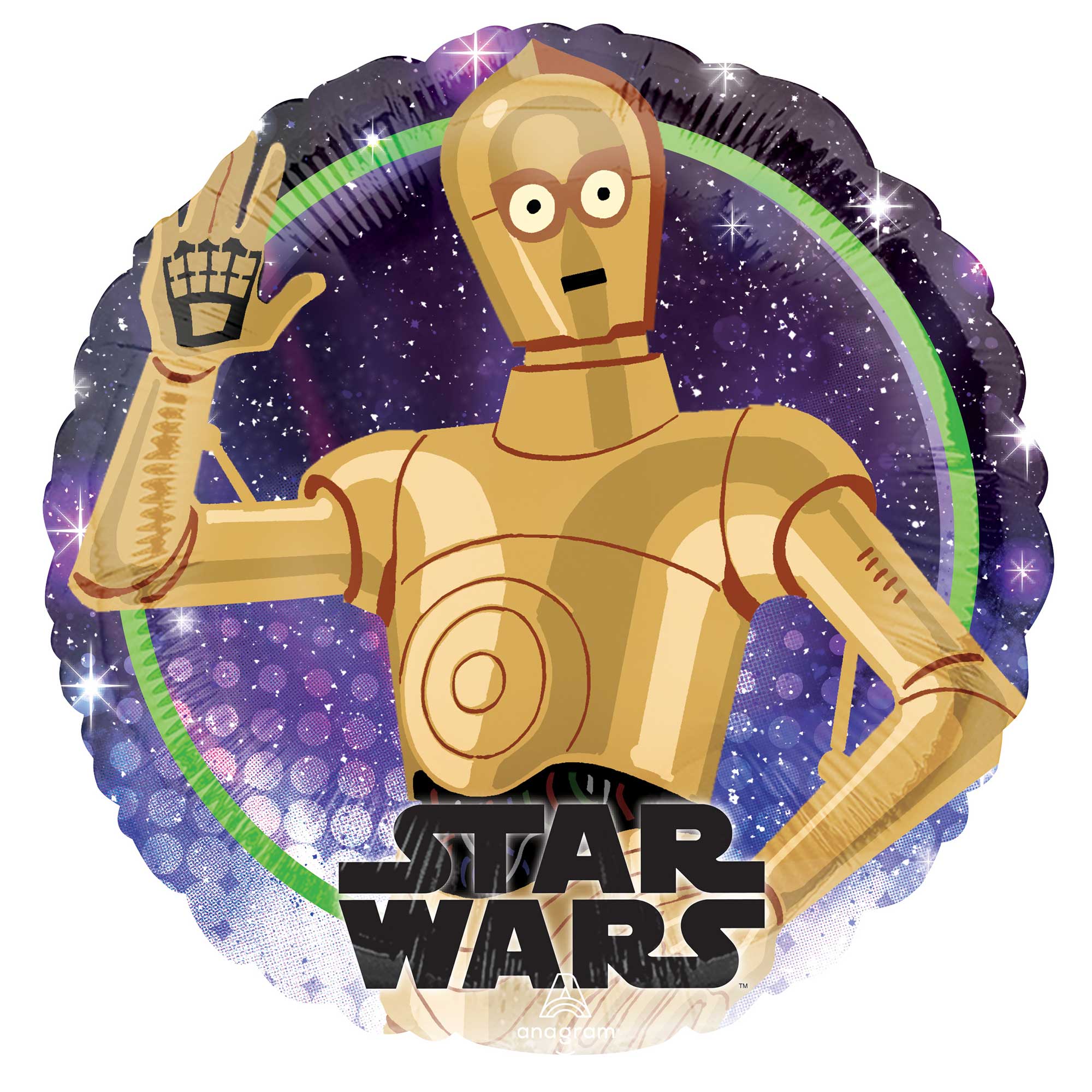 Star Wars Galaxy C3P0 Foil Balloon Standard HX - 45cm Default Title