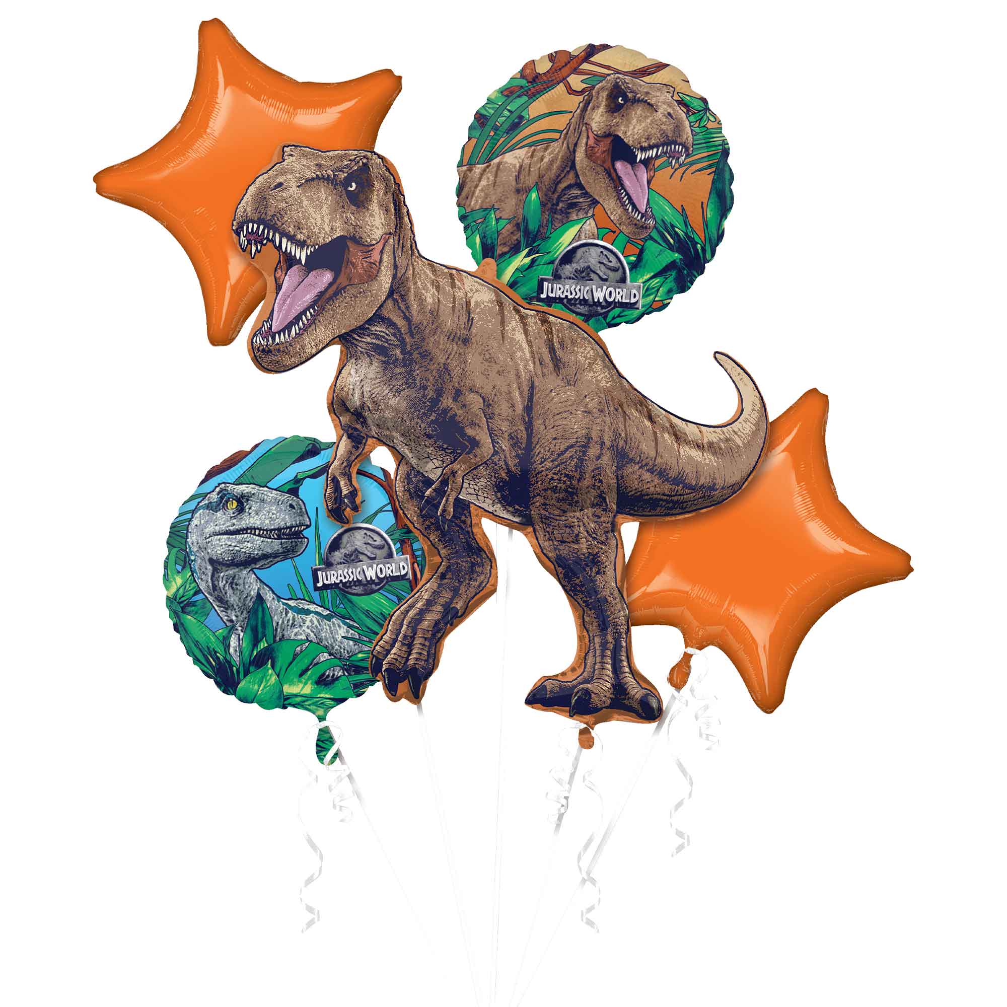 Jurassic World Dominion Foil Balloon Bouquet - 5 Piece Pack Default Title