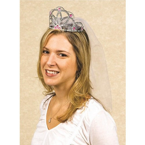 Elegant Bride Tiara With Veil Default Title