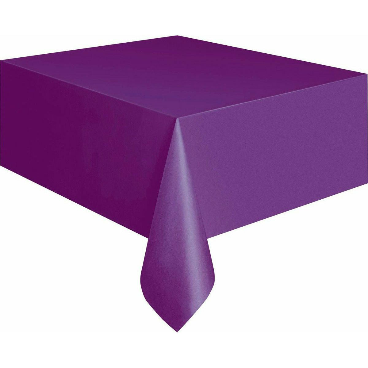 Purple Plastic Rectangular Tablecover 137cmx274cm - Dollars and Sense