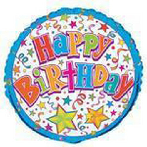 Birthday Star 45cm Foil Balloon Packaged Default Title