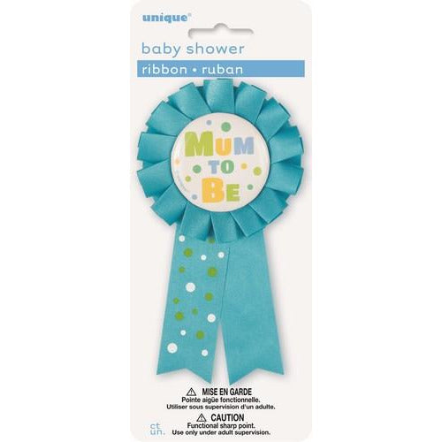 Mum To Be Award Ribbon Blue Default Title