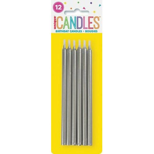 12 x 12.7cm Silver Candles - Dollars and Sense