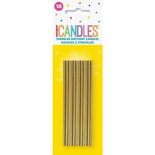 18 Sparkler Candles Gold Default Title