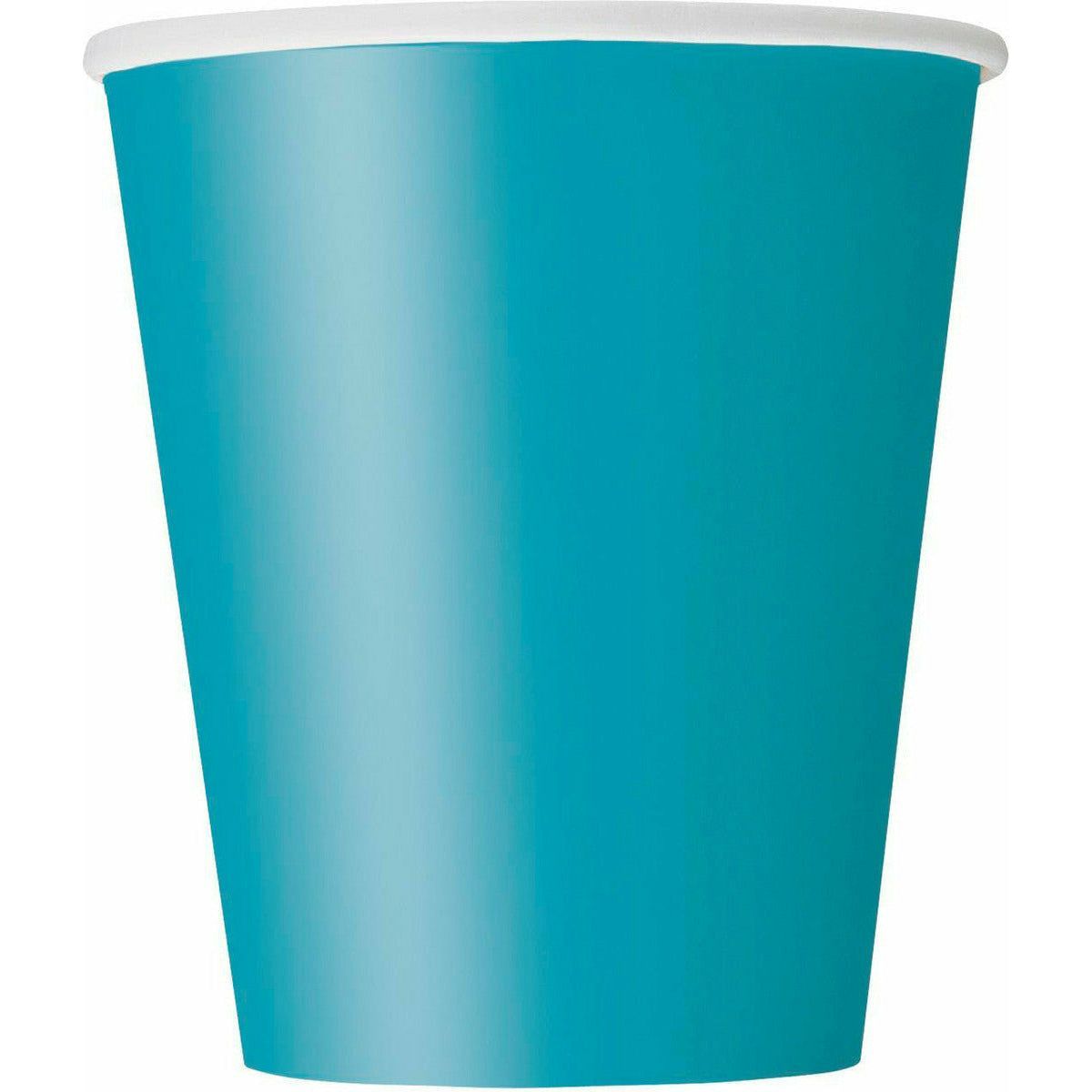 Caribbean Teal Paper Cups - 270ml 8 Pack 1 Piece - Dollars and Sense