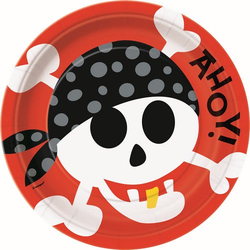 Pirate Fun 8 x 23cm Paper Plates Default Title