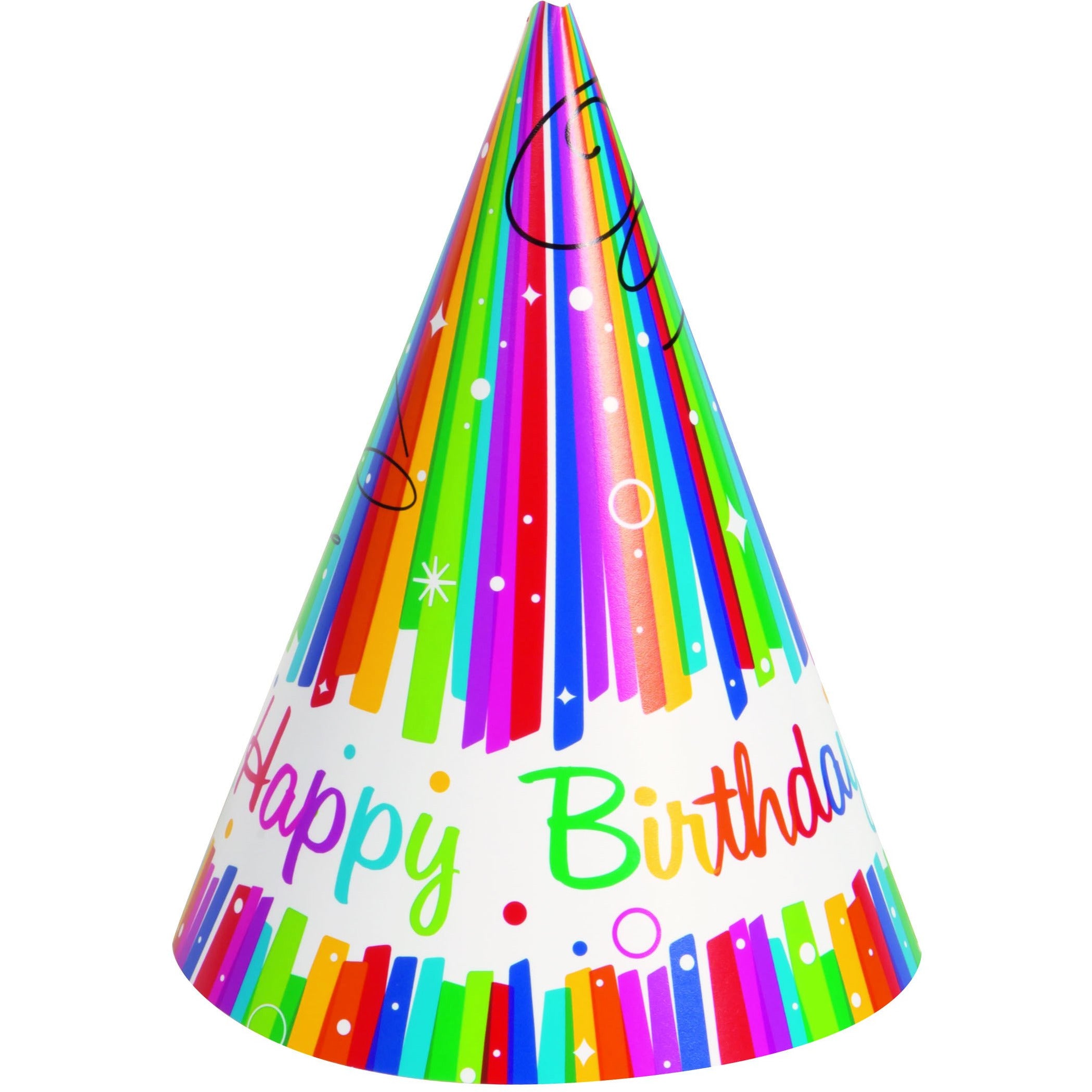 Rainbow Ribbons 8 Party Hats Default Title