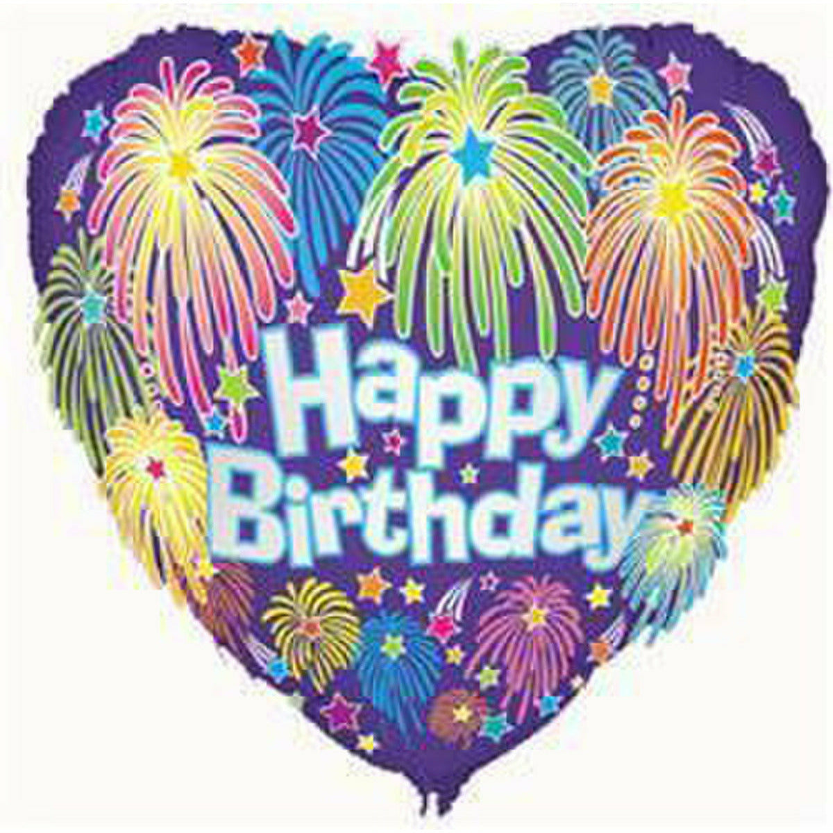 Birthday Fireworks Foil Balloon Packaged - 45cm 1 Piece - Dollars and Sense