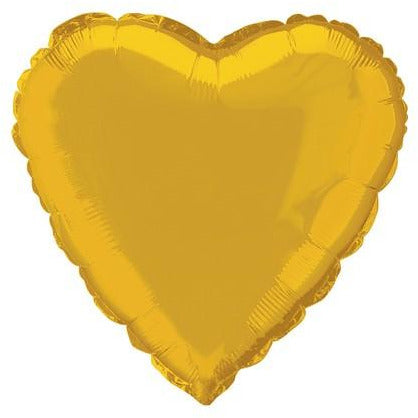 Gold Heart 45cm (18) Foil Balloon Packaged