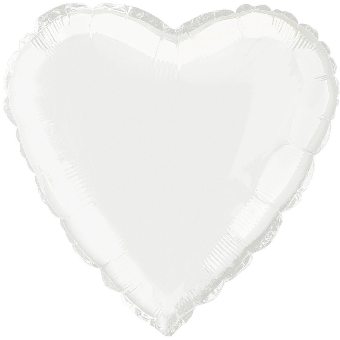 White Heart Shape Foil Balloon 45cm Default Title