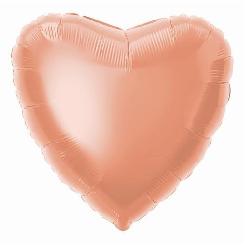 Rose Gold Heart Shape Foil Balloon 45cm Default Title