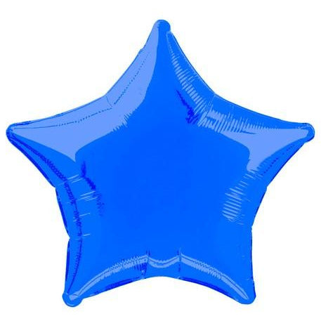 Royal Blue Star 50cm (20) Foil Balloon Packaged