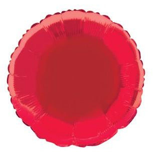Red Round 45cm (18) Foil Balloon Packaged
