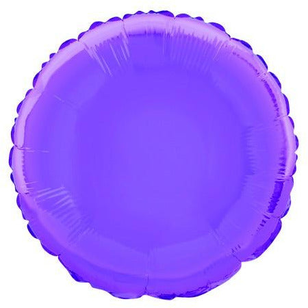 Purple Round 45cm (18) Foil Balloon Packaged