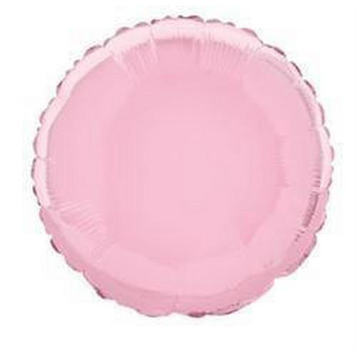 Pastel Pink Round 45cm Foil Balloon Packaged Default Title