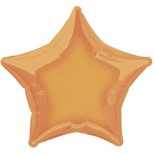 Orange Star 50cm (20) Foil Balloon Packaged