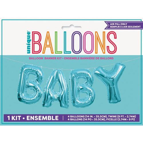Baby Blue 35.5cm (14) Foil Letter Balloon Kit