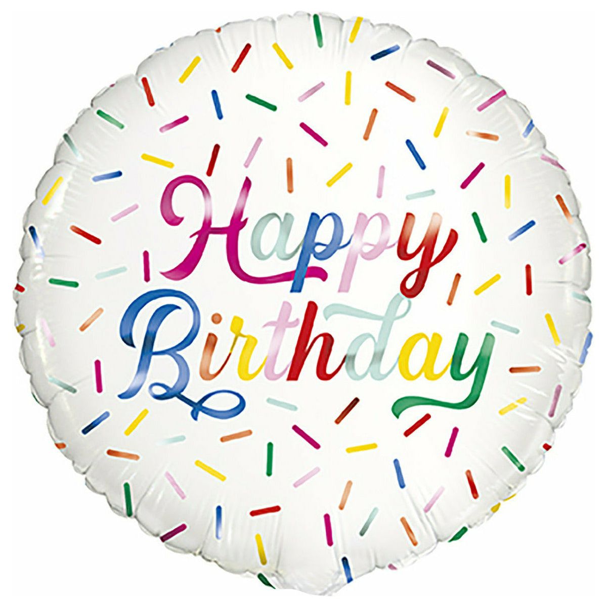 Sprinkle Happy Birthday Foil Balloon Packaged - 45cm 1 Piece - Dollars and Sense