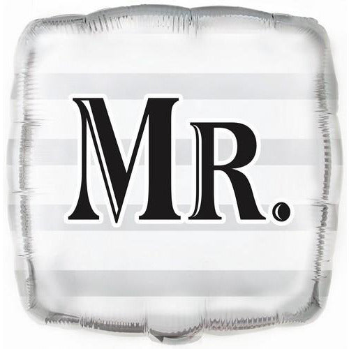 Wedding Mr Square 45cm (18) Foil Balloon Packaged
