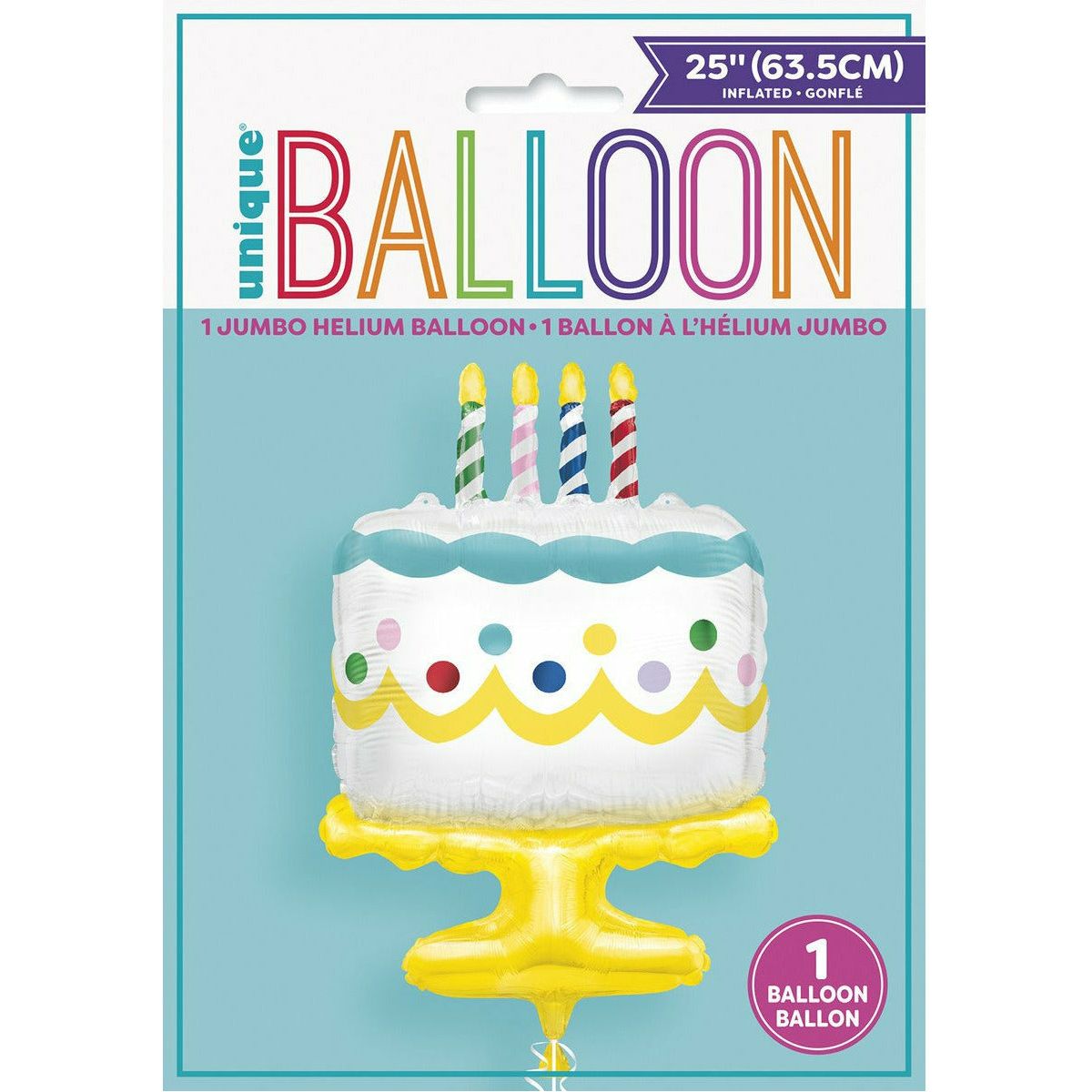 Giant Birthday Cake Foil Balloon 63cm - Dollars and Sense