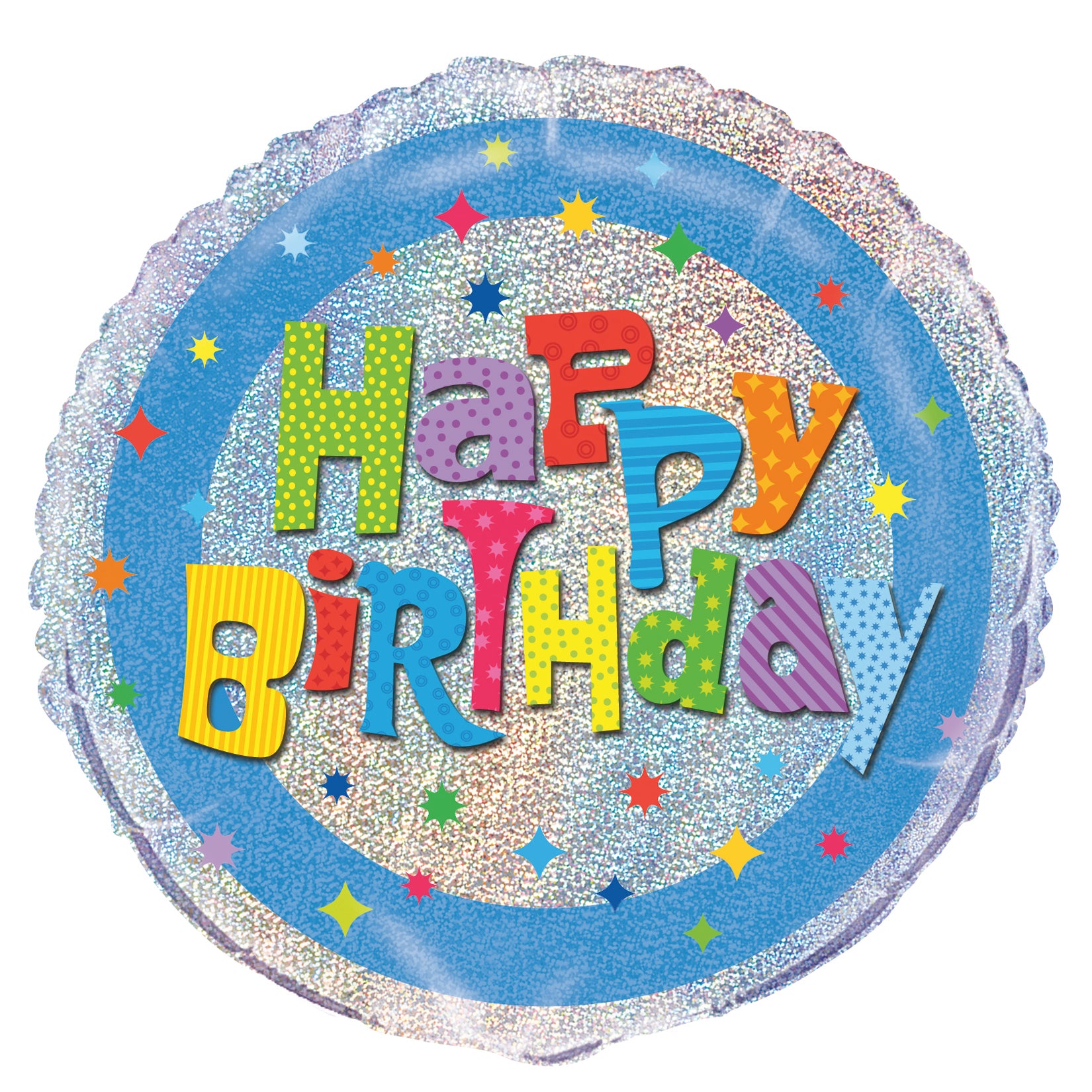 Wacky Happy Birthday Foil Prismatic Balloon 45cm Default Title