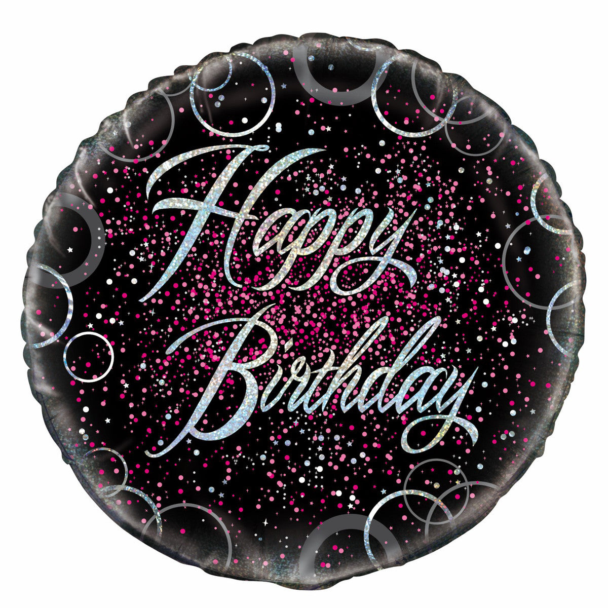 Glitz Pink Happy Birthday Foil Balloon Packaged - 45cm 1 Piece - Dollars and Sense