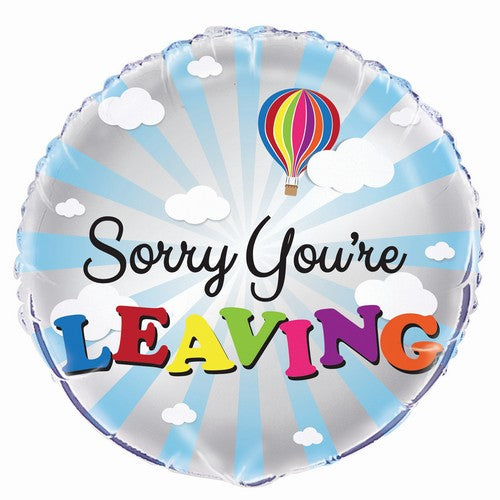 Sorry YouRe Leaving 45cm (18) Foil Balloon Packaged