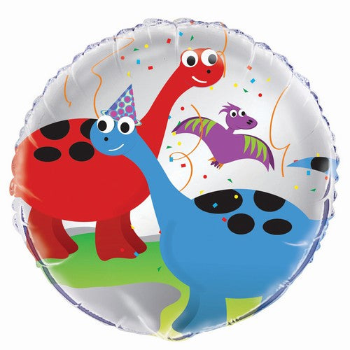 Dinosaur Party 45cm (18) Foil Balloon Packaged