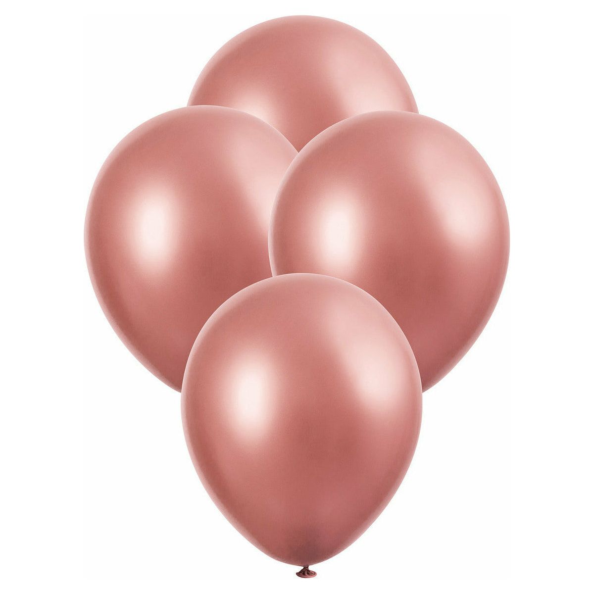 Rose Gold Platinum Metallic Balloons - 28cm 6 Pack 1 Piece - Dollars and Sense