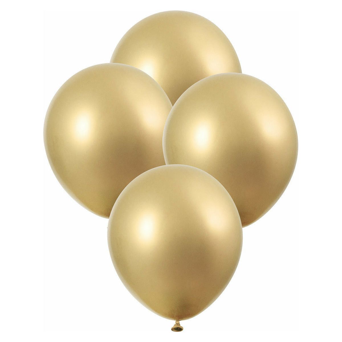Gold Platinum Metallic Balloons - 28cm 6 Pack 1 Piece - Dollars and Sense