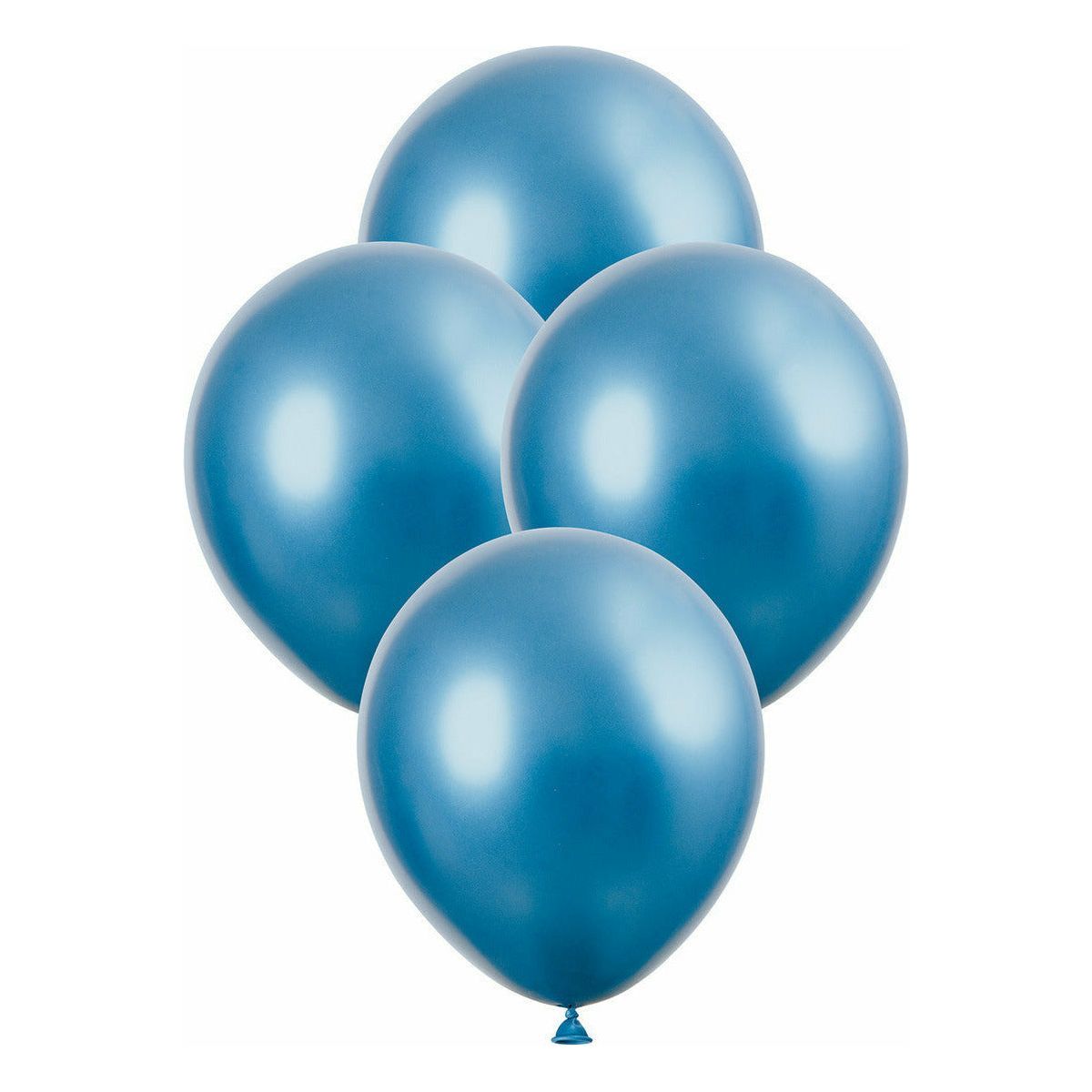 Royal Blue Platinum Metallic Balloons - 28cm 6 Pack 1 Piece - Dollars and Sense