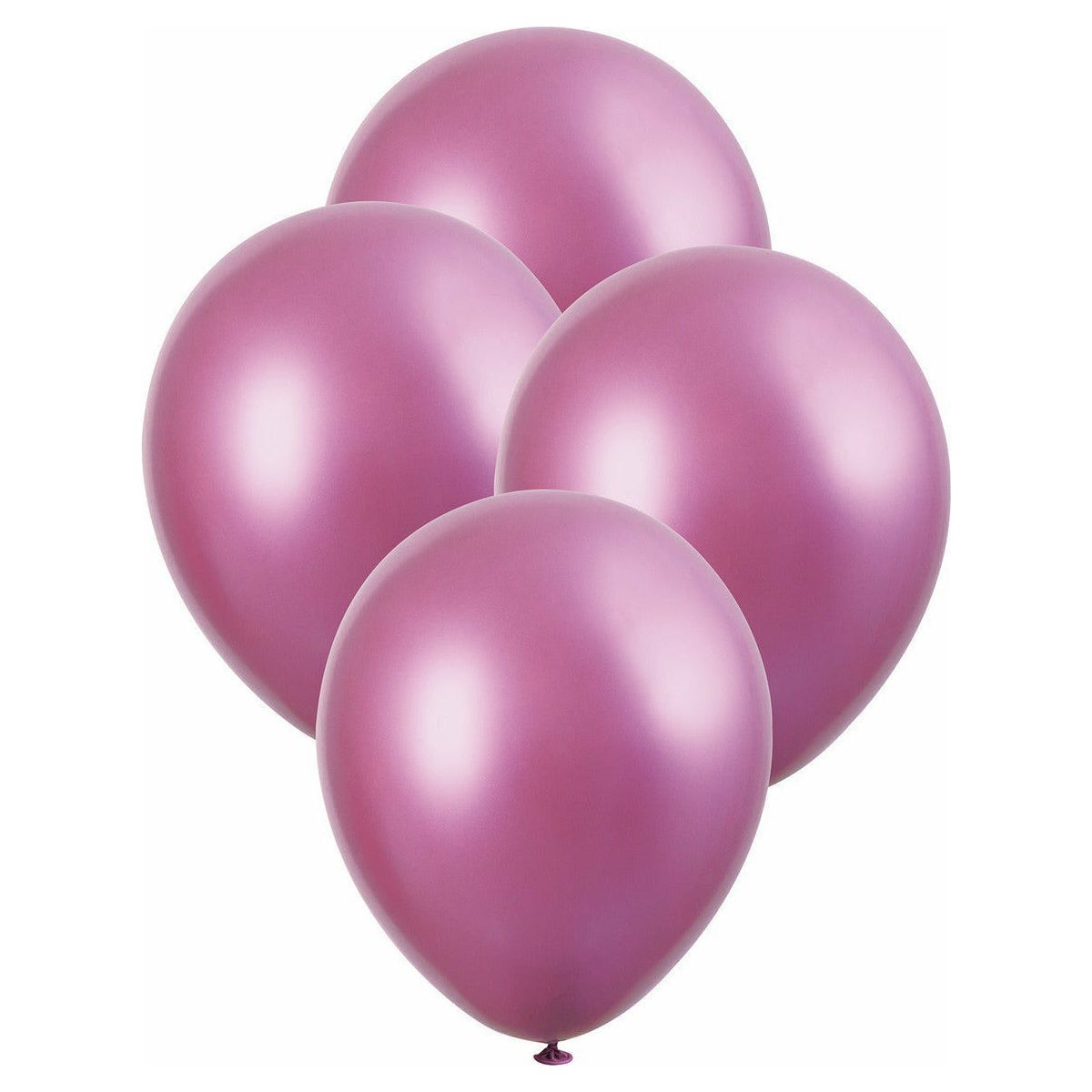 Pink Platinum Metallic Balloons - 28cm 6 Pack 1 Piece - Dollars and Sense