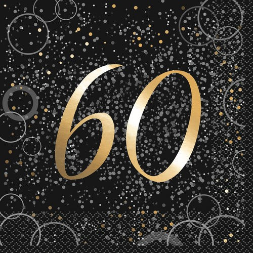 Glitz Gold 16 Foil Stamped 60 Luncheon Napkins 2ply 33 x 33cm