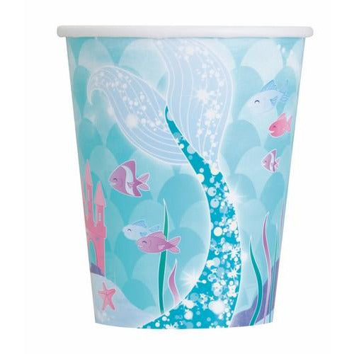 Mermaid 8 x 270ml (9oz) Paper Cups