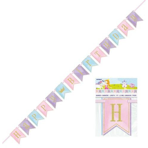 Magical Princess Happy Birthday Pennant Banner 2.13m (7)