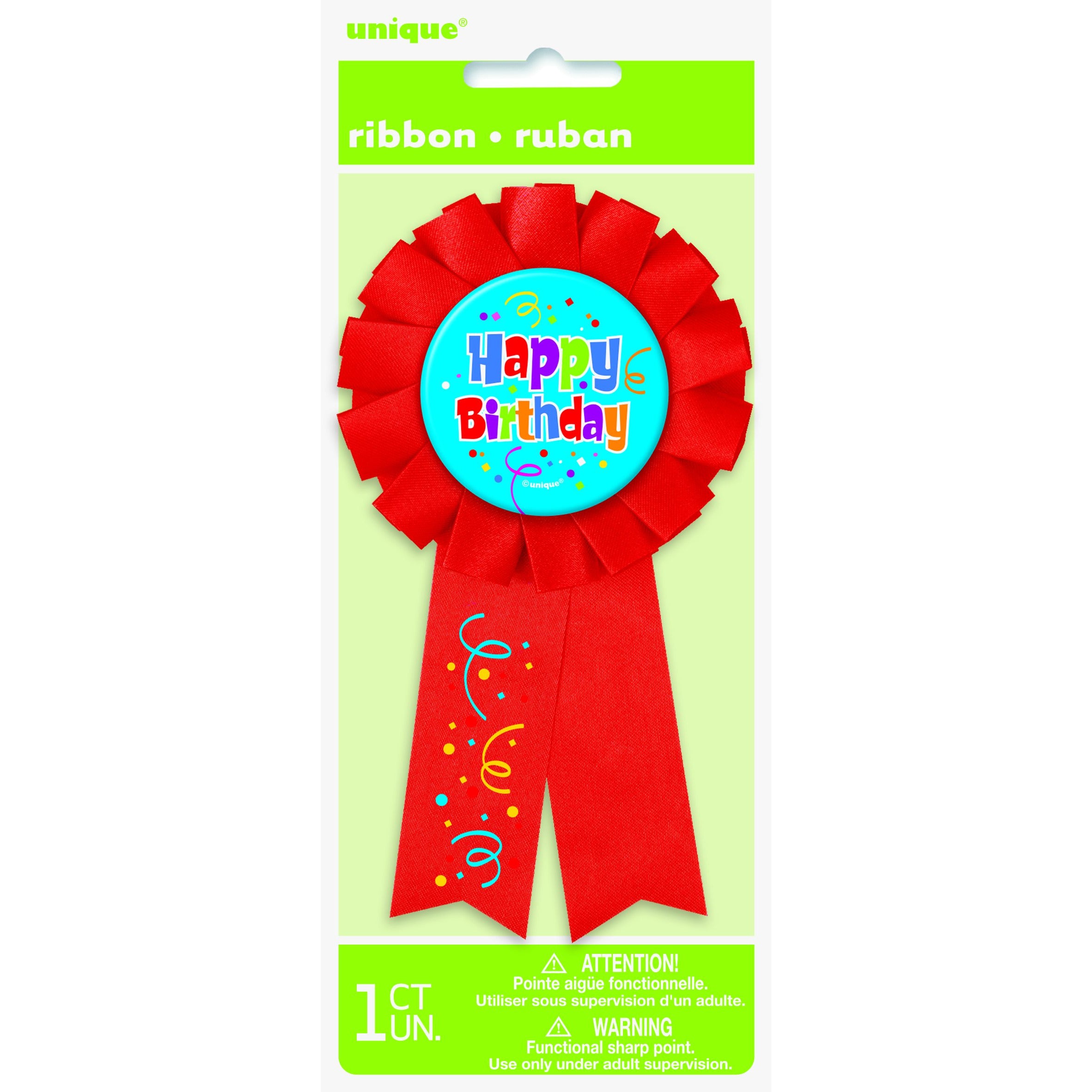 Happy Birthday Red Ribbon Award Badge Default Title