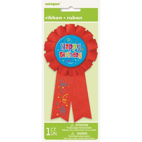 Happy Birthday Confetti Award Ribbon