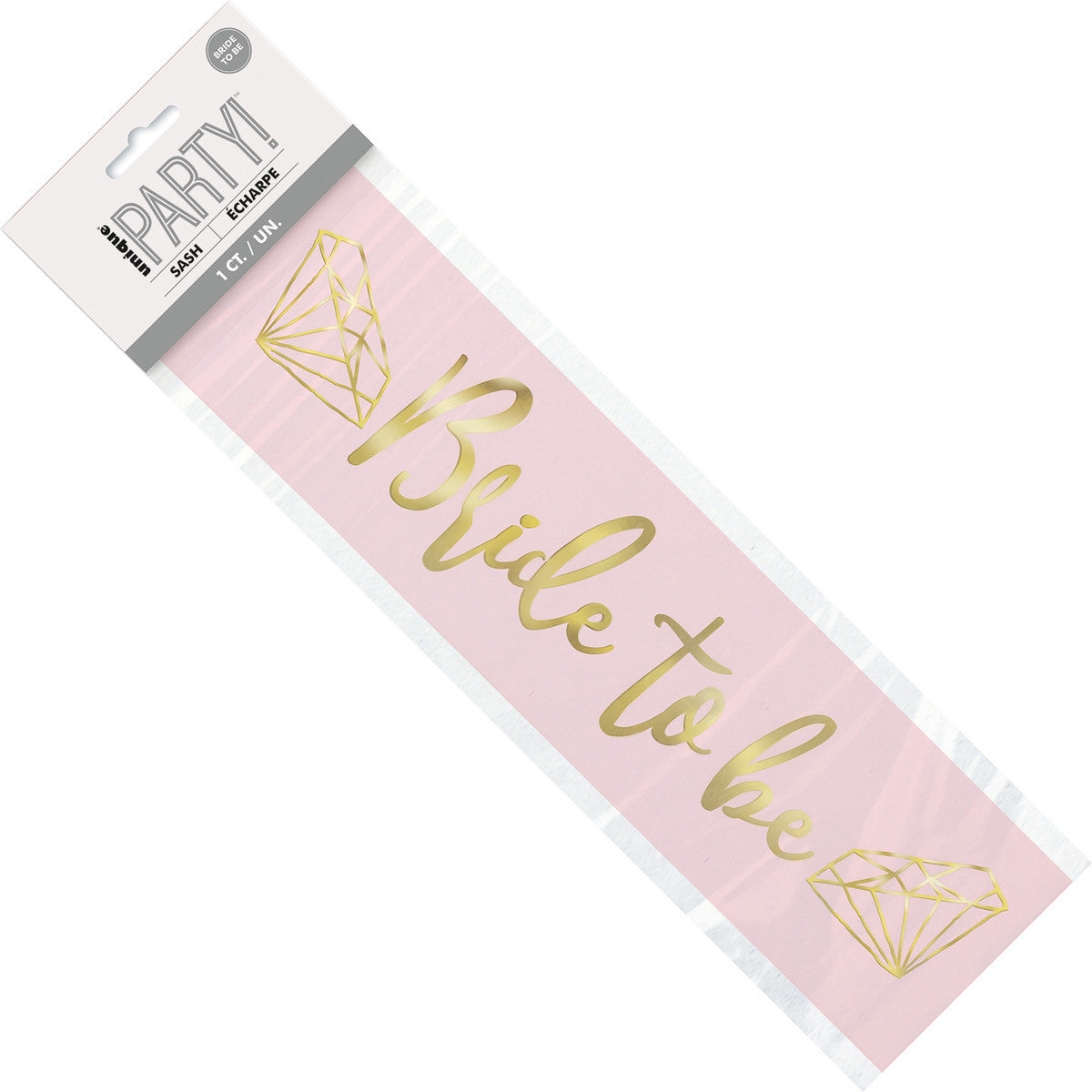 Bride To Be Sash Pink And Gold - 1 Piece - Dollars and Sense
