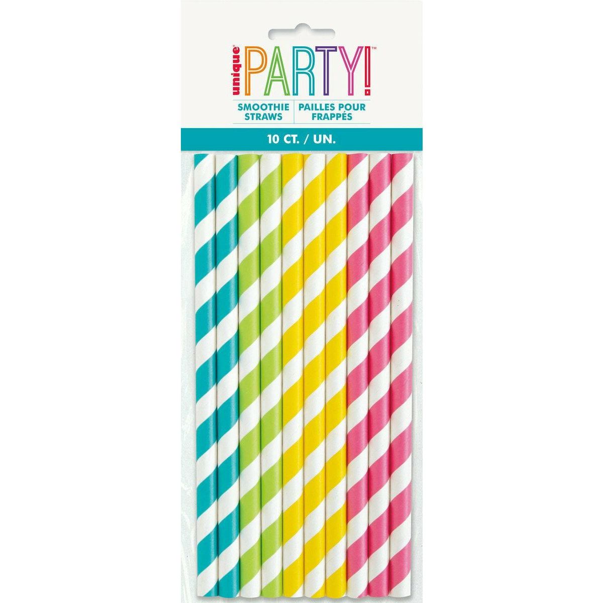 Smoothie Straws Assorted 10Pk - Dollars and Sense